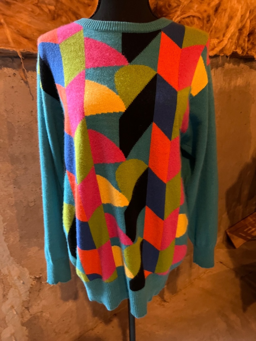 Carducci Vintage 80's Geometric Cashmere Sweater